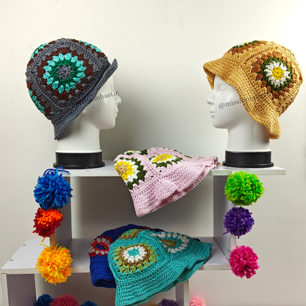 Colorful Crochet Bucket Hat