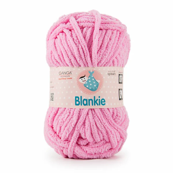 Ganga Blankie Yarn BLK012 Light Pink – Soft Amigurumi Plush Yarn for Crochet Toys