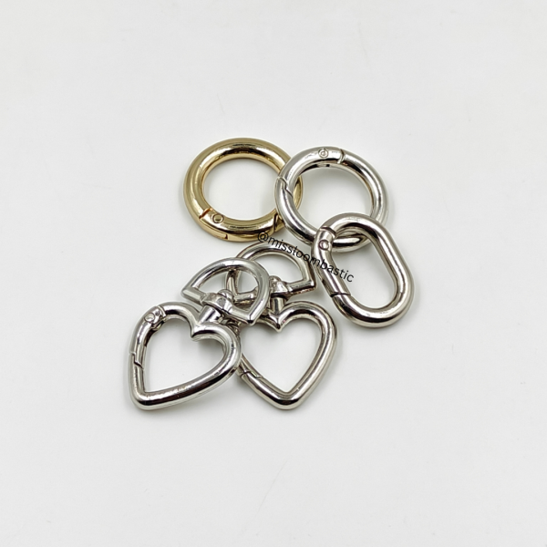 Durable Metal Bag Buckle Rings 5 pcs