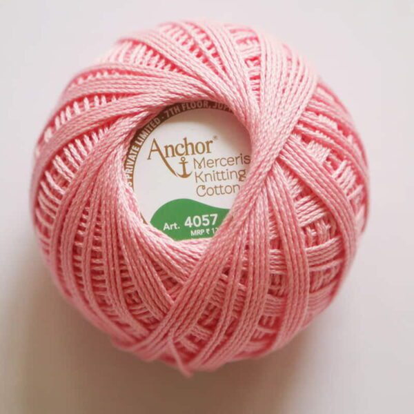 Anchor Mercerised Cotton Knitting Yarn 4057 Baby Pink (4057000-00050)