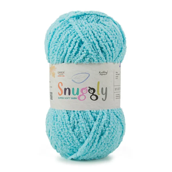 Ganga Snuggly Yarn SNG007 Blue Topaz – Super Soft Amigurumi Yarn for Crochet Toys