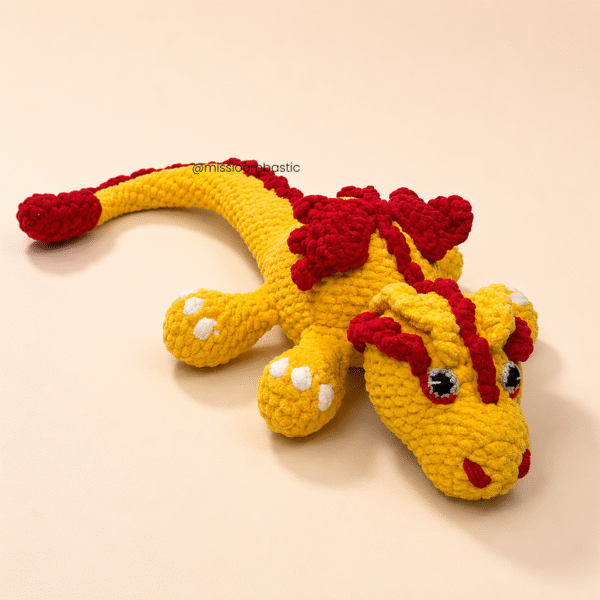 Big Plushi Dragon | Soft Handmade Dragon Plush Toy – Loombastic Studios